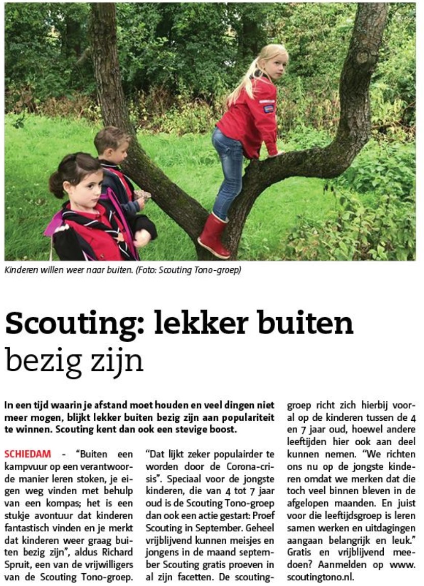 In het Nieuwe Stadsblad van 16 september 2020 verscheen dit artikel op pagina 7
